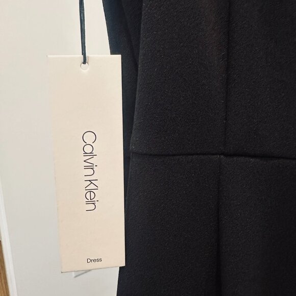 NWT CALVIN KLEIN ONE SHOULDER GRECIAN STYLE GOWN BLACK | SIZE 0 - Picture 12 of 15